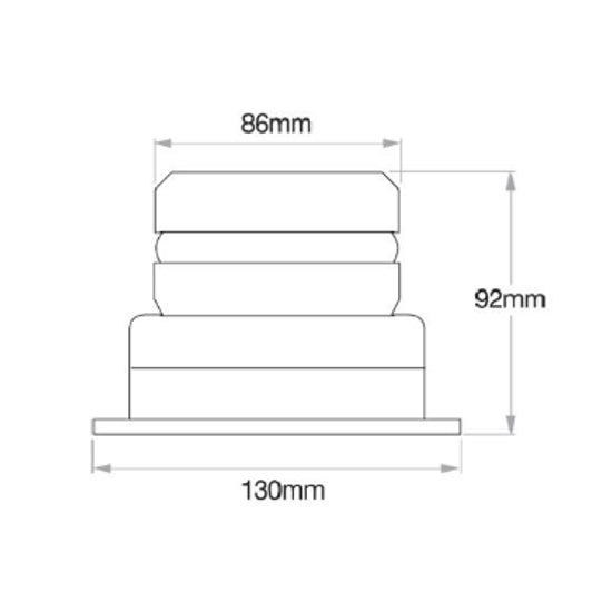 Narva 12-80V LED Quad Flash Amber Strobe Light with Magnetic Base