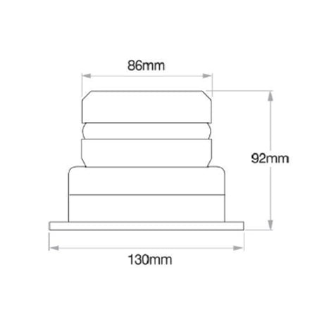 Narva 12-80V LED Quad Flash Amber Strobe Light with Magnetic Base