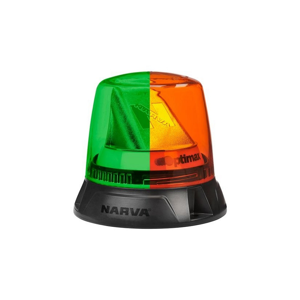 Narva 10-33V Optimax LED Rotating Beacon Flange Amber/Green