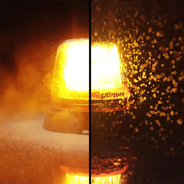 Narva 10-33V Optimax LED Amber Rotating Beacon Pole Mount