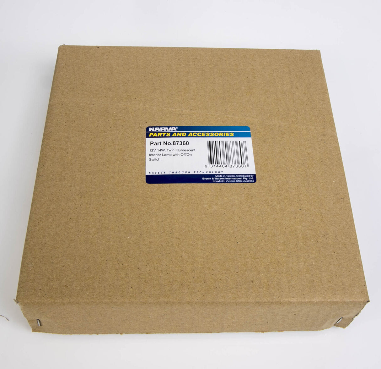 4 x Narva Square 14W 12V Twin Fluro Interior Light with Switch