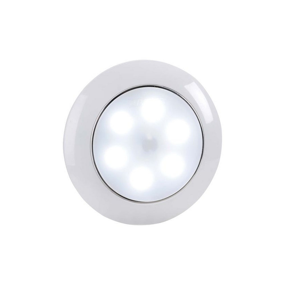 Narva 9-33V Saturn Lamp Dual Colour 75mm LED Interior Lamp with Touch Switch White/Red