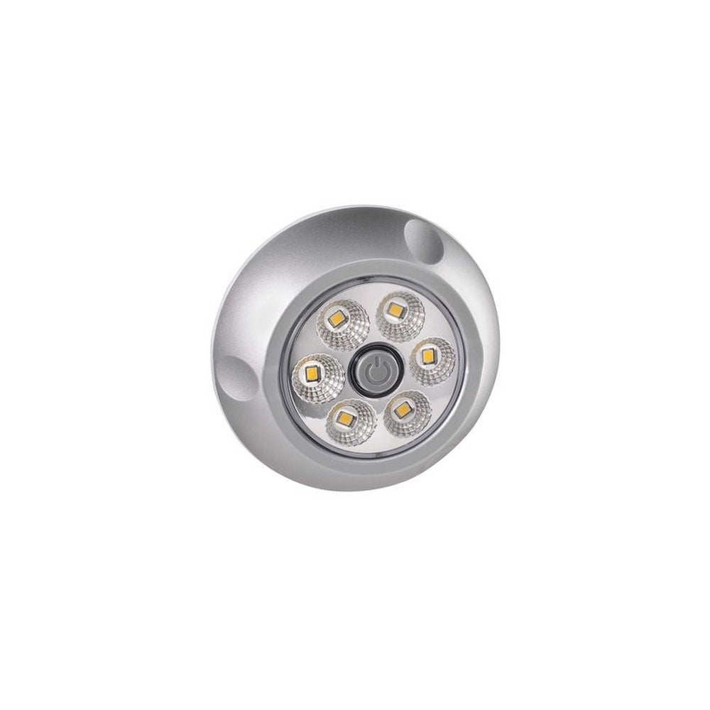 Narva 9-33V LED Interior Swivel Lamp with Off/On Switch with Silver Satin Finish