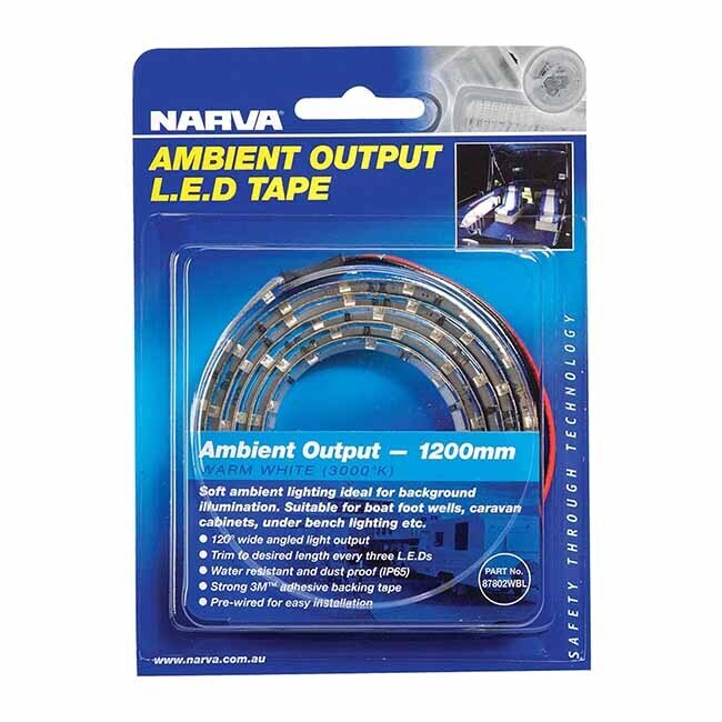Narva 600Mm Led Strip Light Tape Lamp 12V Volt Caravan Warm White 87801Wbl