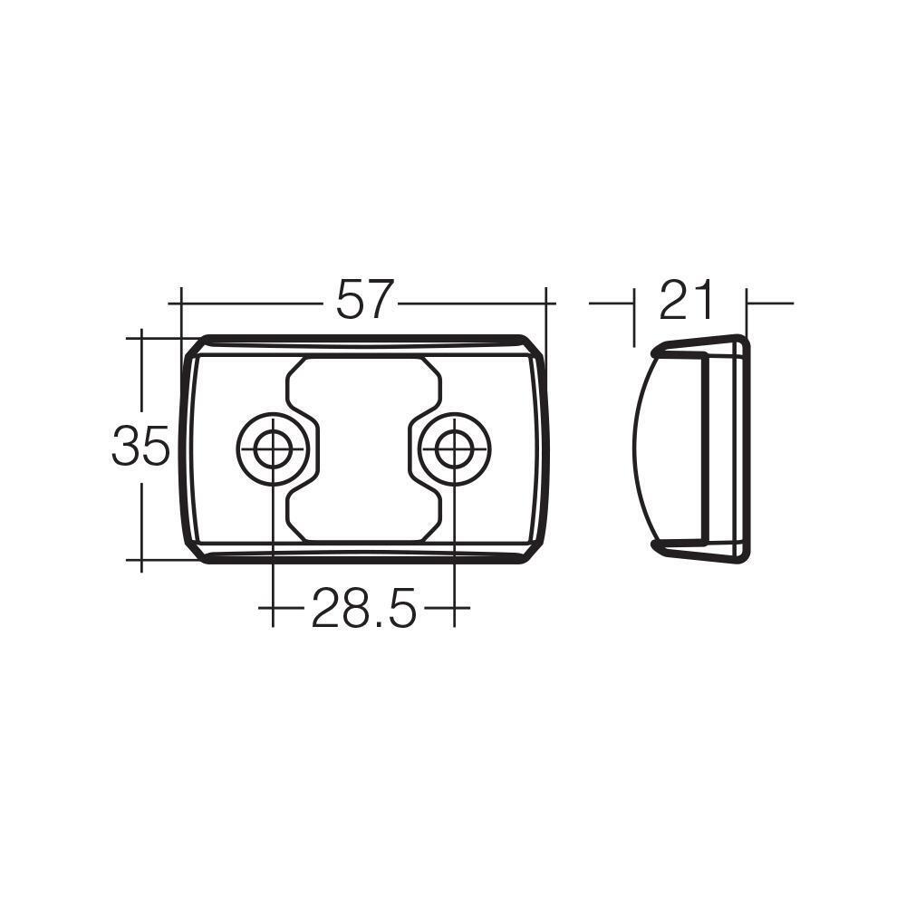 Narva Led Side Marker Red Amber Trailer Clearance Light Lamp 12V 24V 91402Bl