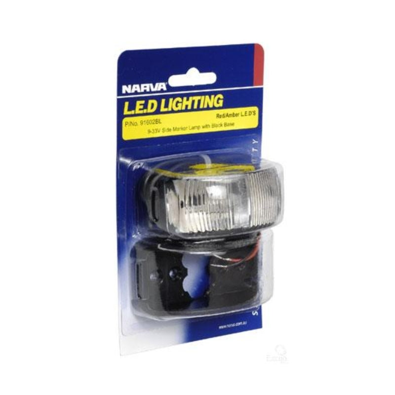 Narva 16 LED Side Marker Red Amber Trailer Clearance Lamp 9-33V 91602BL