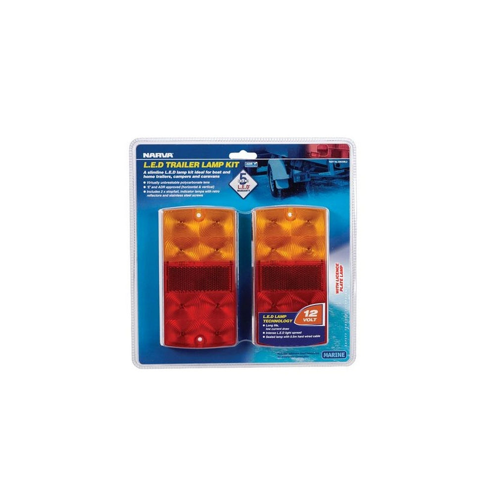 Narva 12 Volt LED Slimline Trailer Lamp Pack with Licence Plate Lamp