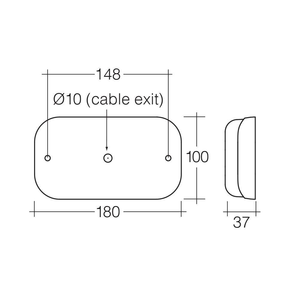 Narva Led Submersible Trailer Lamps + 9M Wiring Boat Marine L.E.D Lights 94142Tp