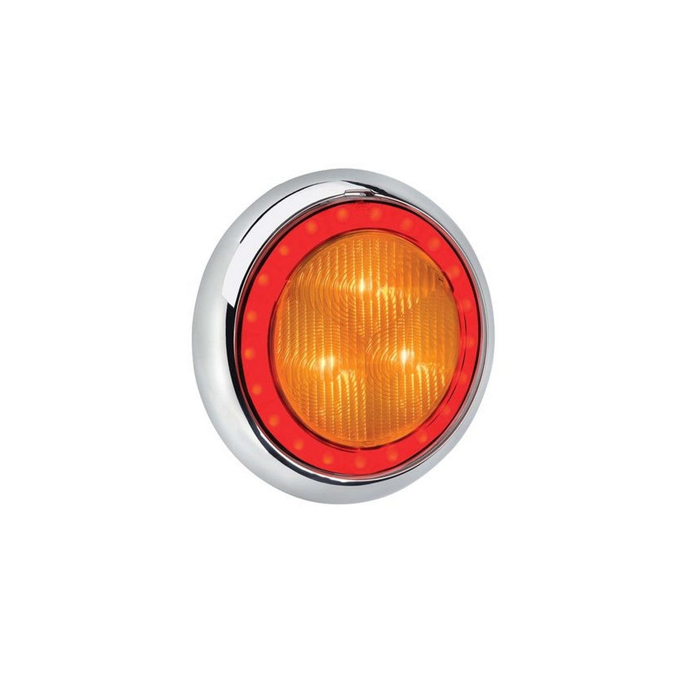 Narva 9-33 Volt Model 43 LED Rear Direction Indicator Lamp Amber with Red LED Tail Ring
