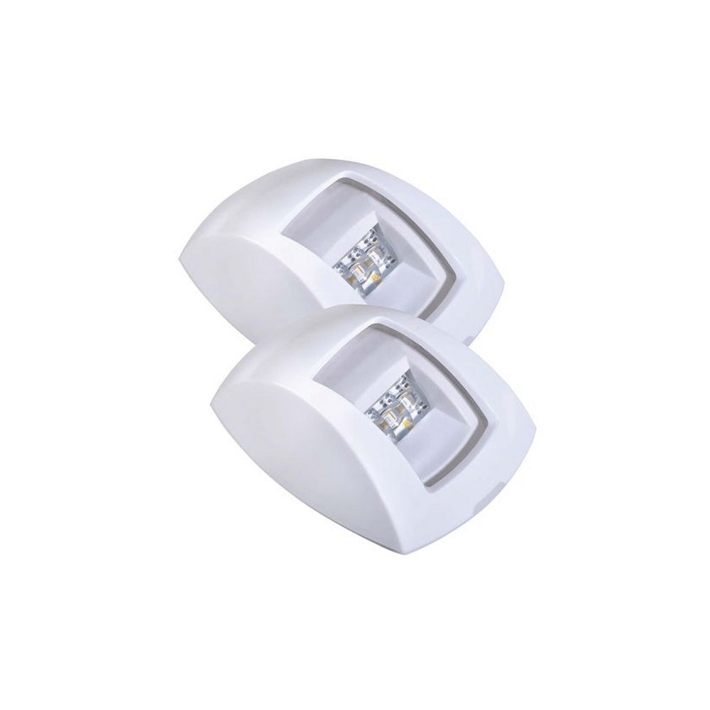 Narva 9-33V 1 Nautical Mile LED Port & Starboard Lamps White with Clear Lenses