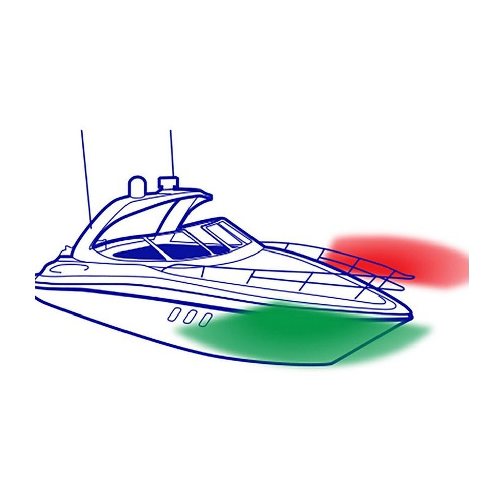 Narva 9-33V 1 Nautical Mile LED Port & Starboard Lamps White with Clear Lenses