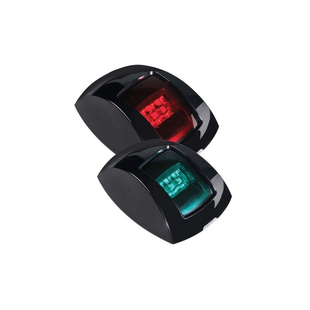 Narva 9-33V 1 Nautical Mile LED Port & Starboard Lamps Black with Colour Lenses