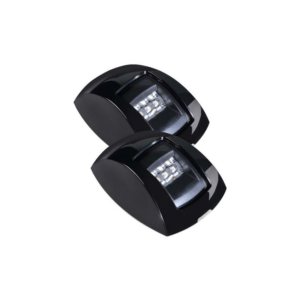 Narva 9-33V 1 Nautical Mile LED Port & Starboard Lamps Black with Clear Lenses