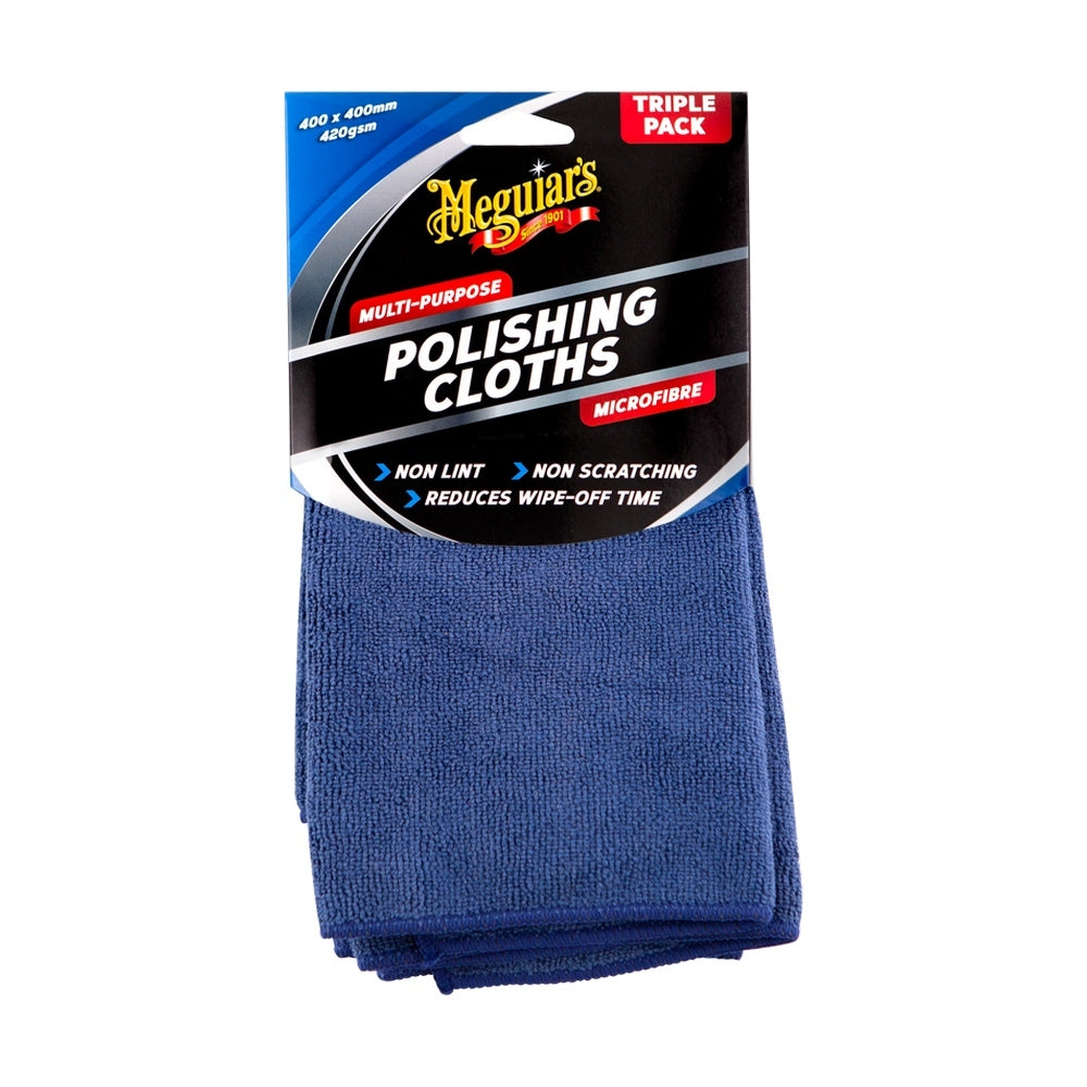 Meguiars Microfibre Polishing Cloths Triple Pack