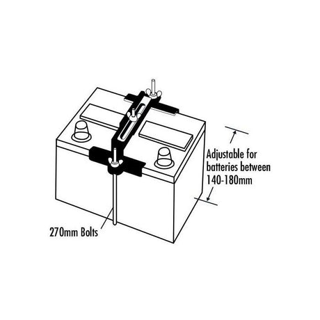 Charge Adjustable Clamp, J Bolts Wingnuts Set