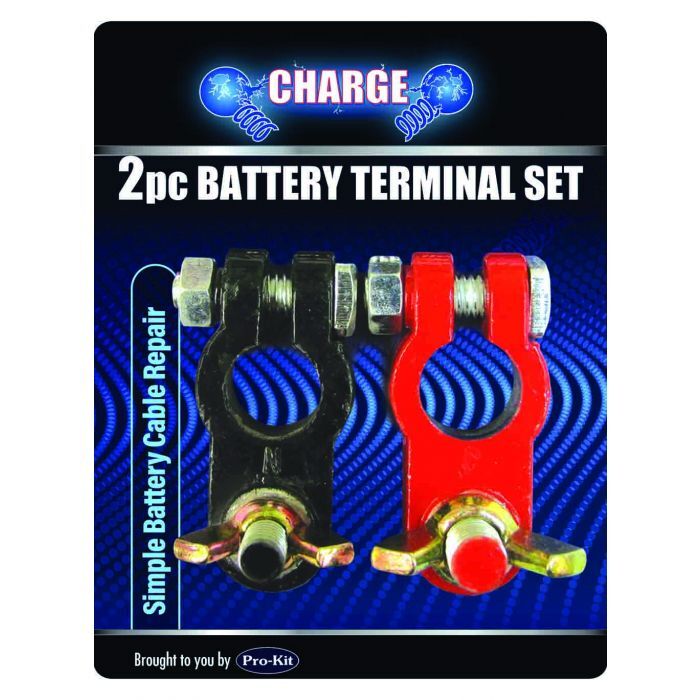 Charge Battery Terminal 2Pc Red Black Marine Type Lead