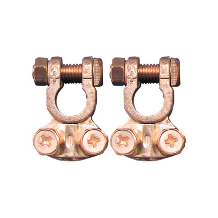 Charge Battery Terminal 2Pc Brass Saddle Type Small