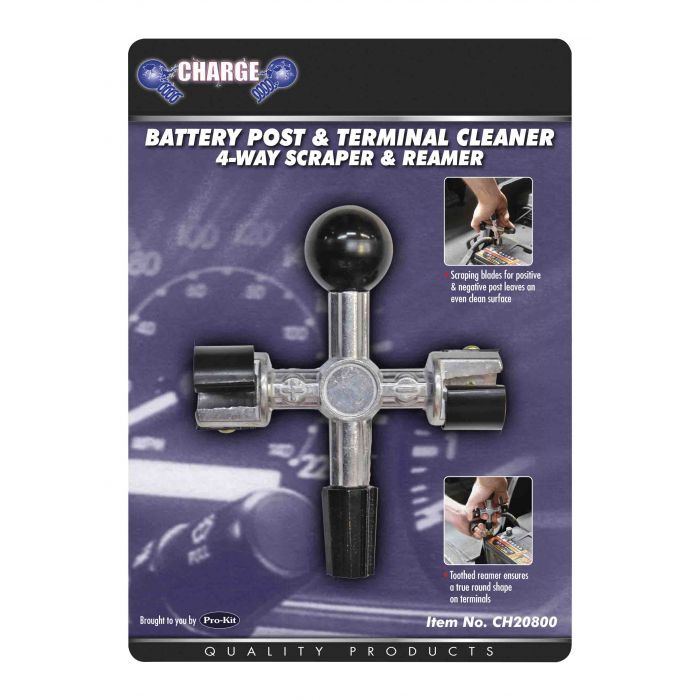 Charge Battery Post Terminal Cleaner 4-Way Scraper Reamer