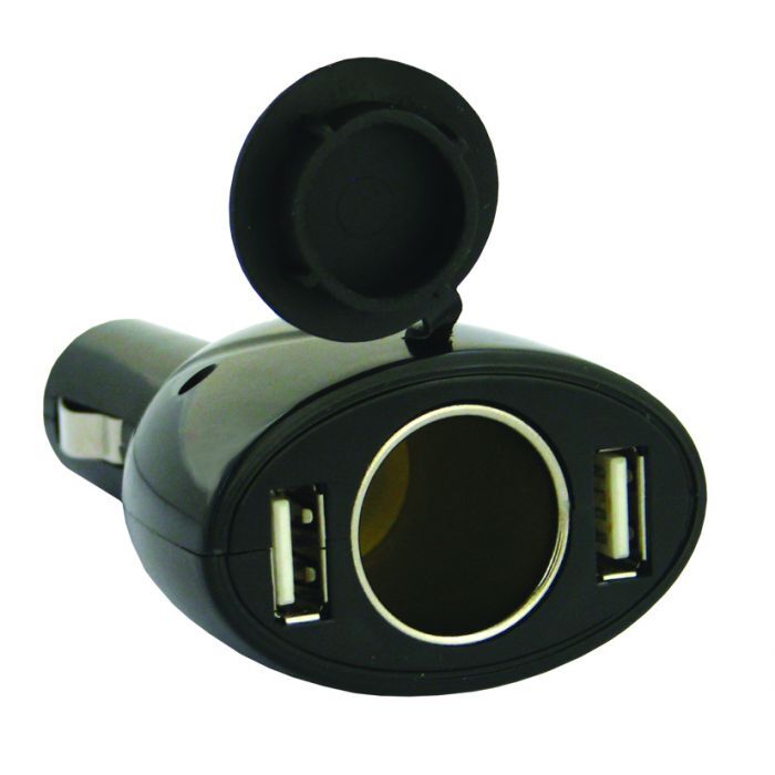 Charge Cigarette Lighter Accessory Socket With 1 Lighter Sockets 2Usbs