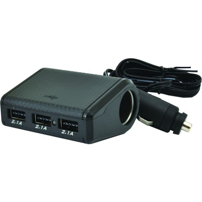 Charge Cigarette Lighter Accessory Socket With 3 USB