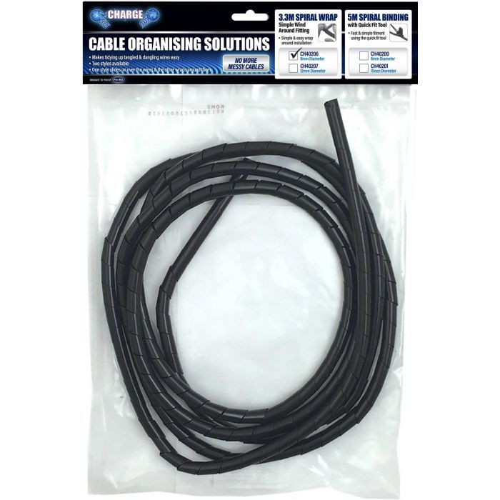 Charge Spiral Wrap 8mm x 3.3Mtr