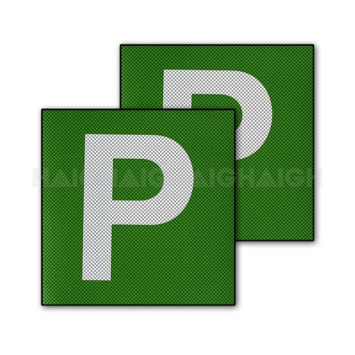 P Plate Wht P Clear Vision Grn Vic & Wa