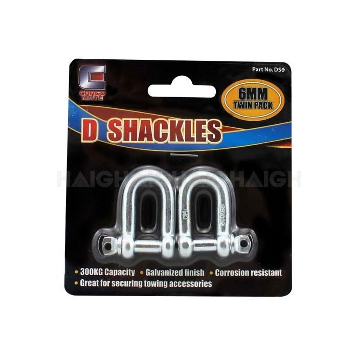 D Shackle 6mm Pair 200Kgs