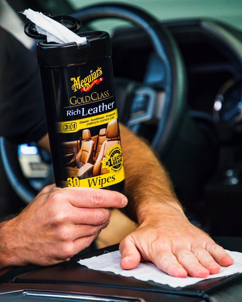Meguiars Gold Class Rich Leather 3-in-1 Wipes