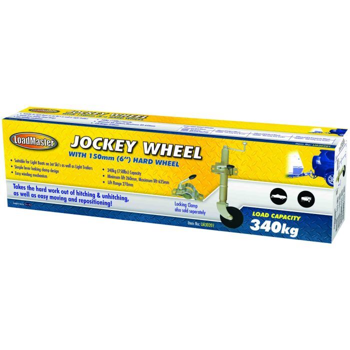 Loadmaster Jockey Wheel 150mm (6") Hard Wheel With Clamp