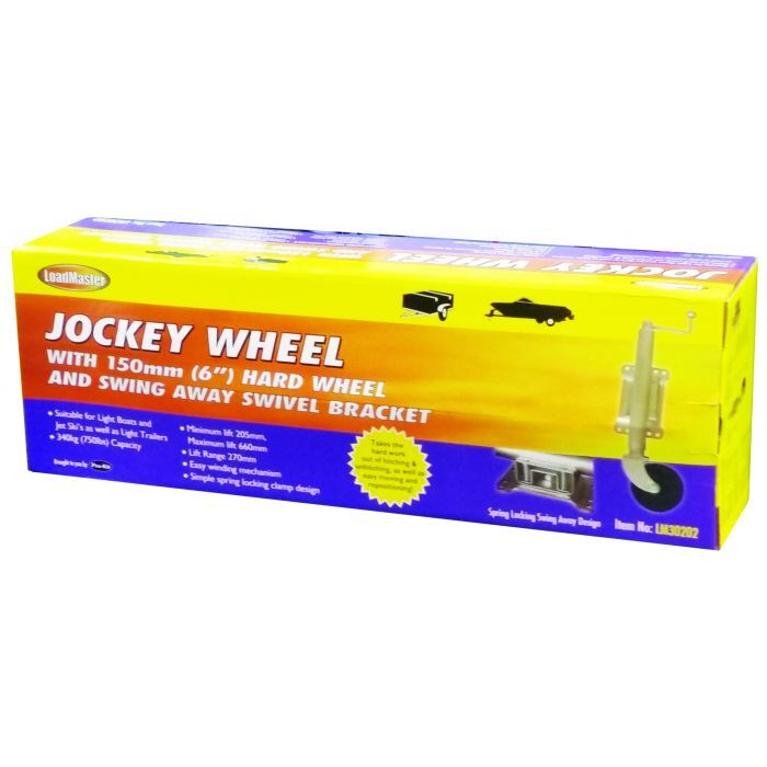 Loadmaster Jockey Wheel 150mm (6") With Swing Away Bracket