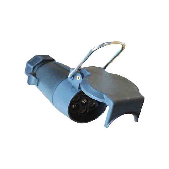 Loadmaster Trailer Socket 7Pin Large Round Plastic With A Hook