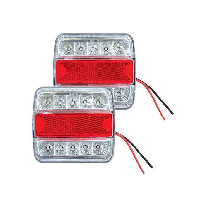 Loadmaster 2Pc Trailer Lights 28Led Waterproof With Screw On Bases