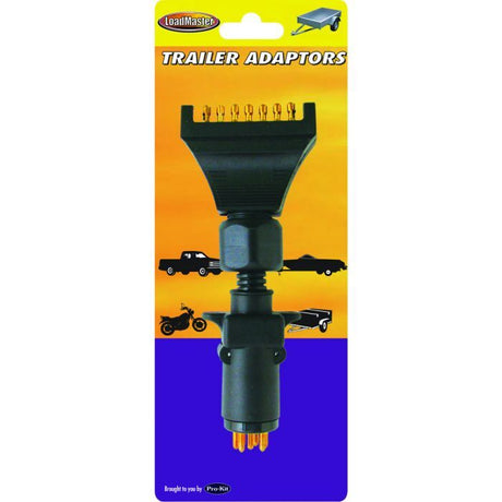 Loadmaster Trailer Adapter 7 Pin Flat Car Socket To Sm Round Trailer Plug