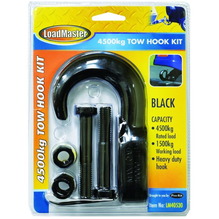 Loadmaster 4500Kg Tow Hook Kit Chrome