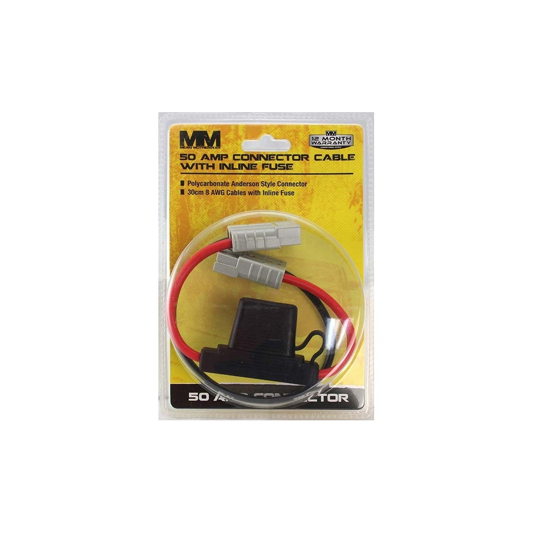 Plug 50Amp 8AWG 30cm Inline 80A Fuse