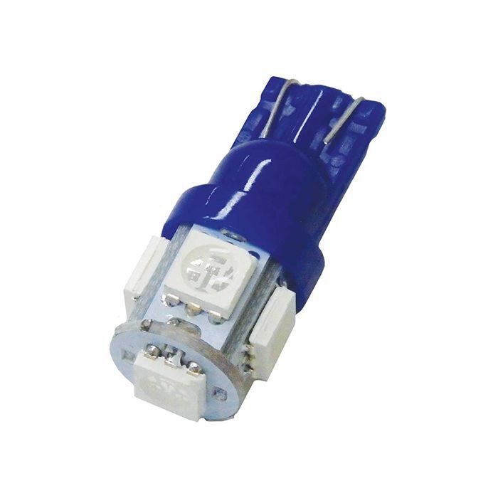 Motolite Globe 2Pc Wide Smd T10P 5Chips Blue