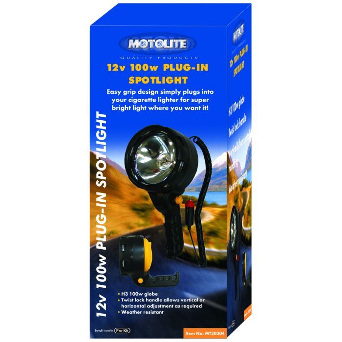 Motolite Spot Light 12V 55W Plug In Light