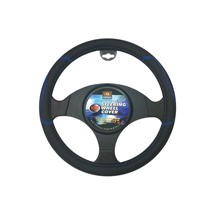 PC Covers Steering Wheel Cover Bk/Bl