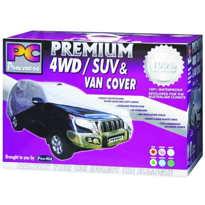 PC Covers 4WD SUV Van Cover Extra Large 100% Waterproof 200" x 77" x 60" (508 x 195 x 152mm)