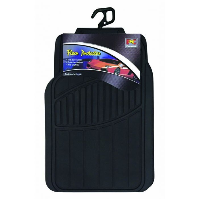 PC Covers 4 Piece Black Rubber Mat Set