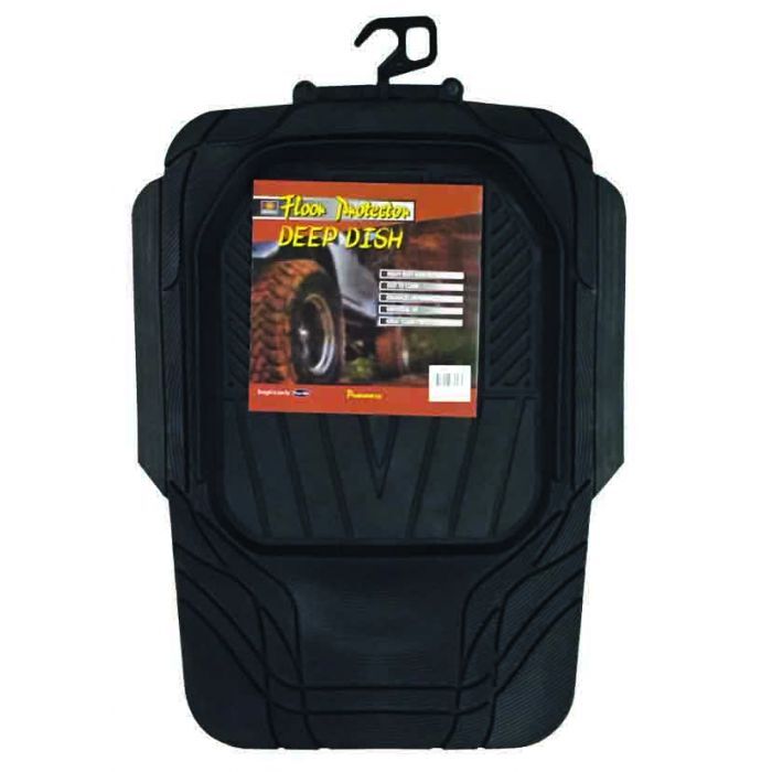 PC Covers 2Pc Black Deep Dish Rubber Mat