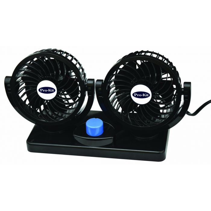 ProKit 12V 100mm (4") Dual Head Vehicle Fan