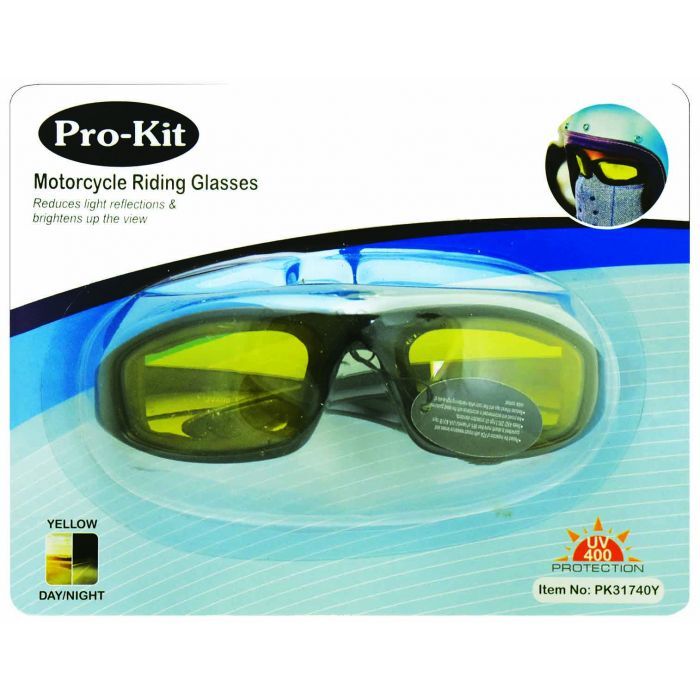 ProKit Motorcycle Riding Glasses Yellow