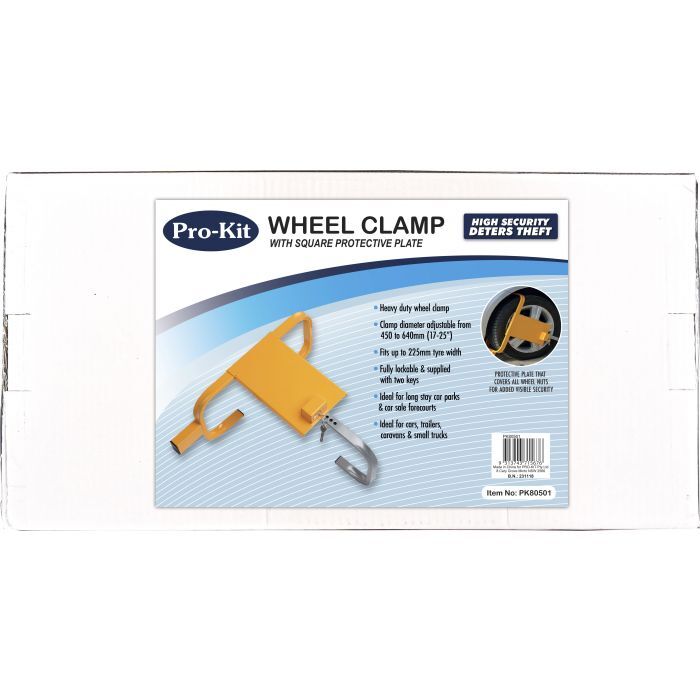 Loadmaster Wheel Clamp With Square, Wheel Nut Protection Plate