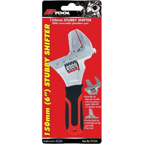 PK Tools 150mm Stubby Shifter Rotatable Jaw PT11201