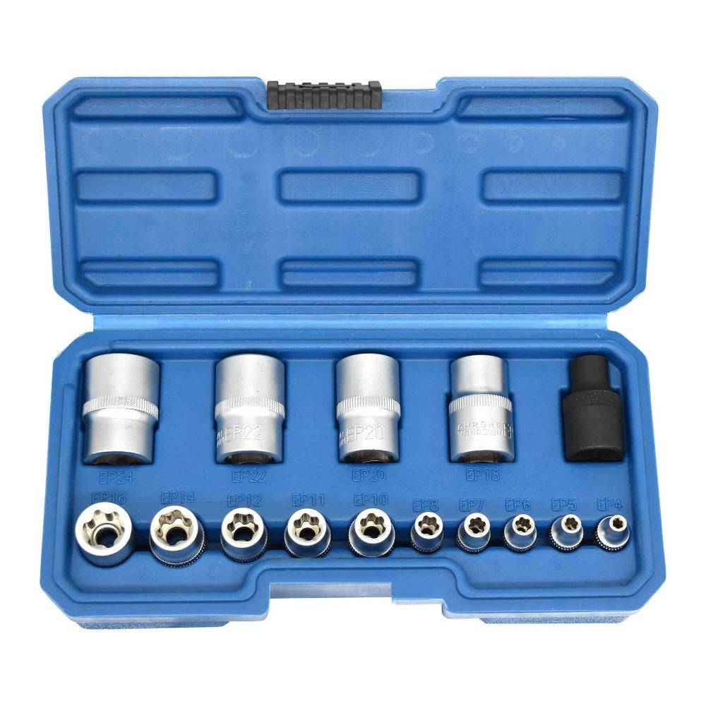 PK Tool Sockets Set 15pc E Star PLUS & TESLA Special Sleeve Socket for Battery