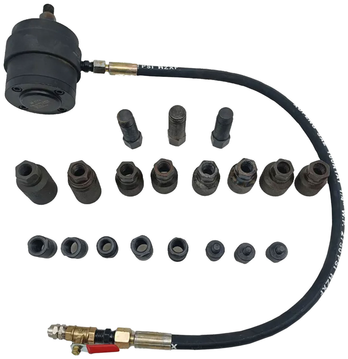 PK Tool Injector Puller Tool Kit 21pc Pneumatic Impact Puller with 19 Adaptors & Air Hose