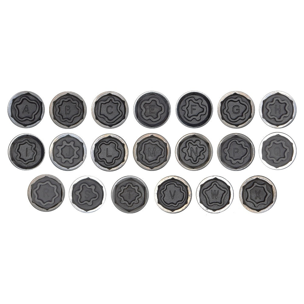 PK Tool Socket Set 21pc Audi Pattern Style Locking Wheel Nut Sockets A,B,C,E,F,G,H,I,J,L,M,N,P,Q,R,S,T,V,W&X