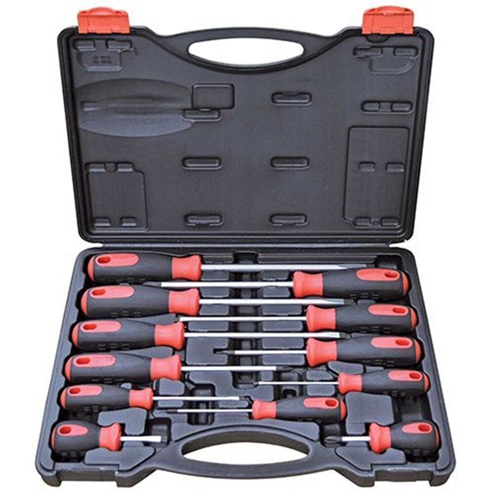 PK Tools Steel Phillips & Blade Screwdriver Set 12 Piece PT30204