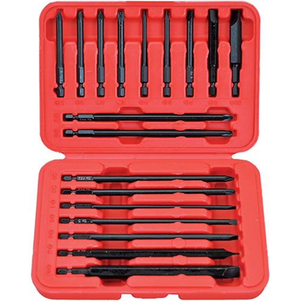 PK Tools 18 Piece Blade & Phillips Long Shaft Screwdriver Bits Set PT30300